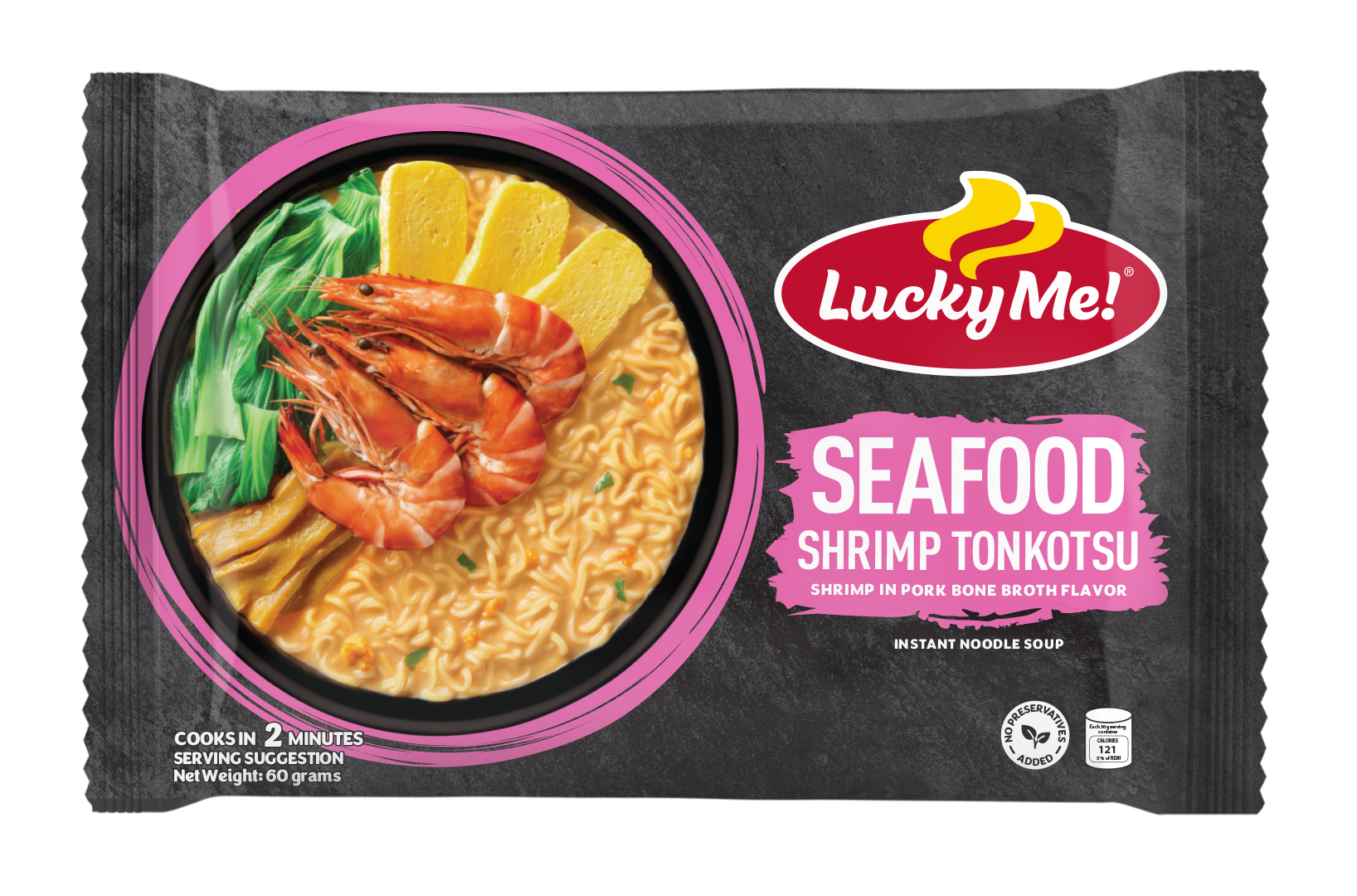Lucky Me! Seafood Shrimp Tonkotsu in Pouch